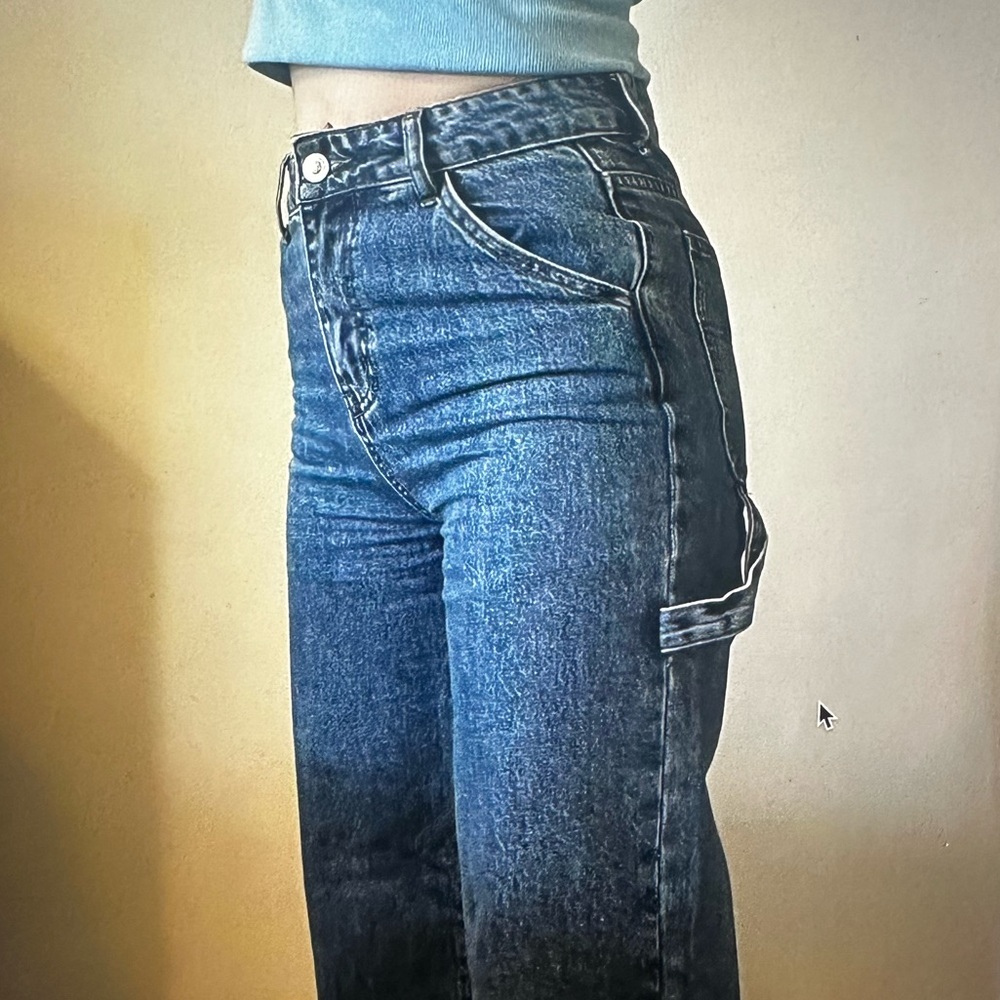 Princess Polly Carpenter Wide Leg Womens Jeans - Picture 12 of 12